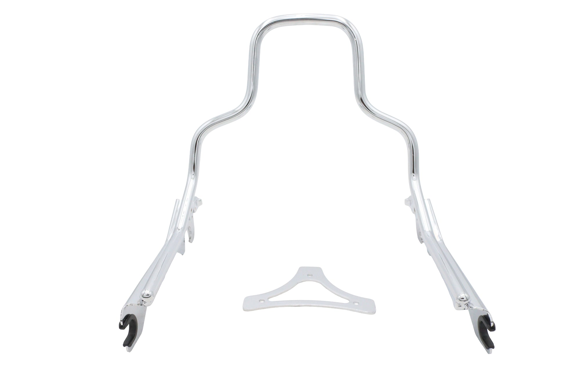 Wyatt Gatling 8-1/2 inch Short Detachable Sissy Bar Chrome for Harley Davidson FLFB and FLFBS Models - Part #80224