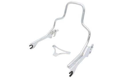 Wyatt Gatling 8-1/2 inch Short Detachable Sissy Bar Chrome for Harley Davidson FLFB and FLFBS Models - Part #80224