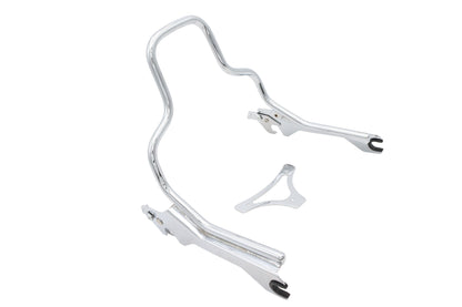 Wyatt Gatling 8-1/2 inch Short Detachable Sissy Bar Chrome for Harley Davidson FLFB and FLFBS Models - Part #80224