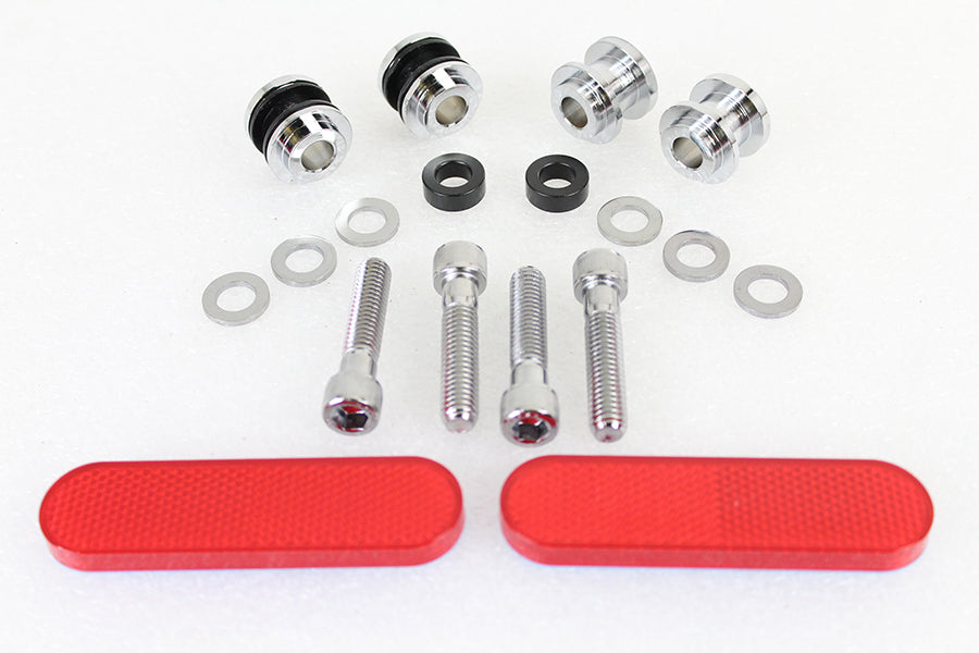Wyatt Gatling Docking Hardware Kit Chrome for Harley Davidson FLFB and FLFBS Models