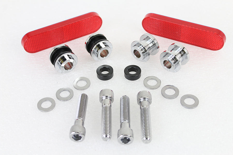 Wyatt Gatling Docking Hardware Kit Chrome for Harley Davidson FLFB and FLFBS Models