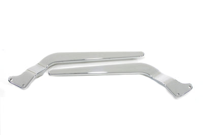 Wyatt Gatling Rear Fender Strut Set in Smooth Chrome for Harley Davidson FL Series