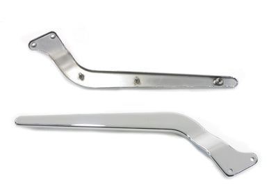 Wyatt Gatling Rear Fender Strut Set in Smooth Chrome for Harley Davidson FL Series