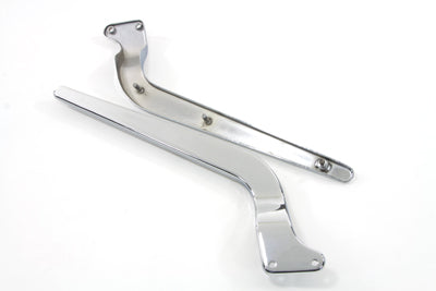 Wyatt Gatling Rear Fender Strut Set in Smooth Chrome for Harley Davidson FL Series