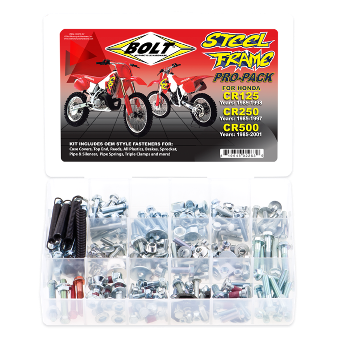 BOLT PROPACK for Honda CR Steel Frame - Part CRPP-SF