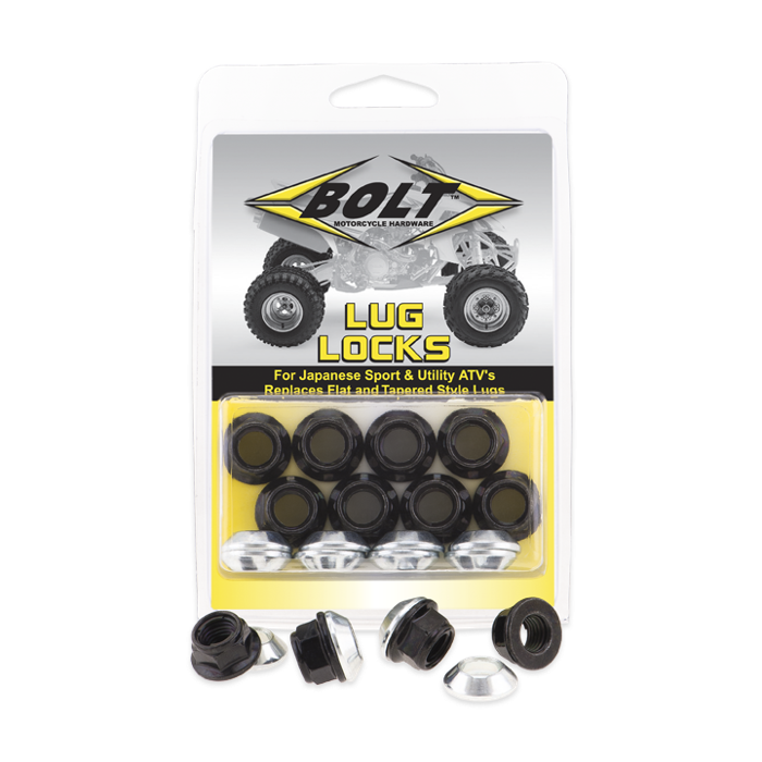 BOLT LUG-Locks Black (Part Number 2005-LUG.B) – Heavy-Duty Wheel Locking Lug Nut for Secure Vehicle Protection