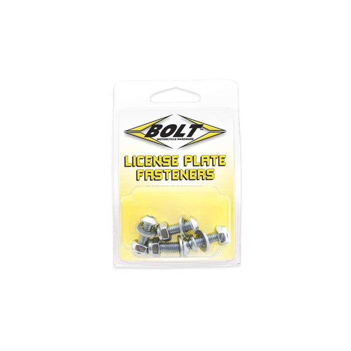 Bolt License Plate Bolts and Nuts Set - Part Number 2007-LPF by Bolt, Pack of 4