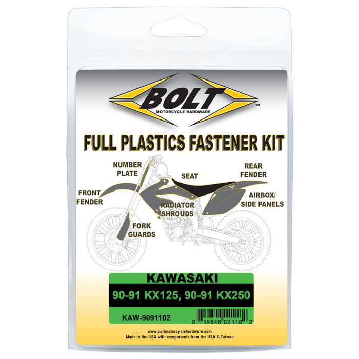 Bolt KAW-9091102 Body Work Fastener Kit for Kawasaki Motorcycles