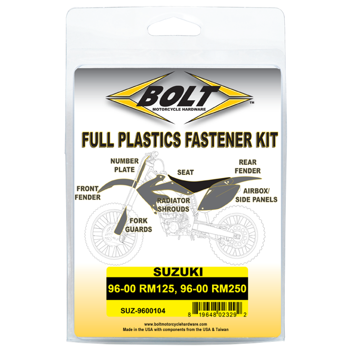 BOLT Body Work Fastener Kit for Suzuki - Part Number SUZ-9600104