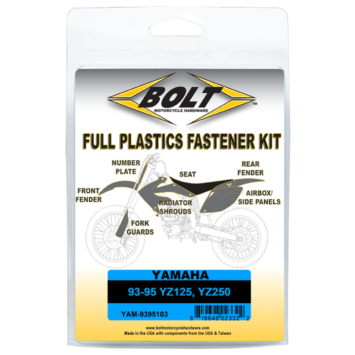 BOLT YAM-9395103 Body Work Fastener Kit for Yamaha Vehicles