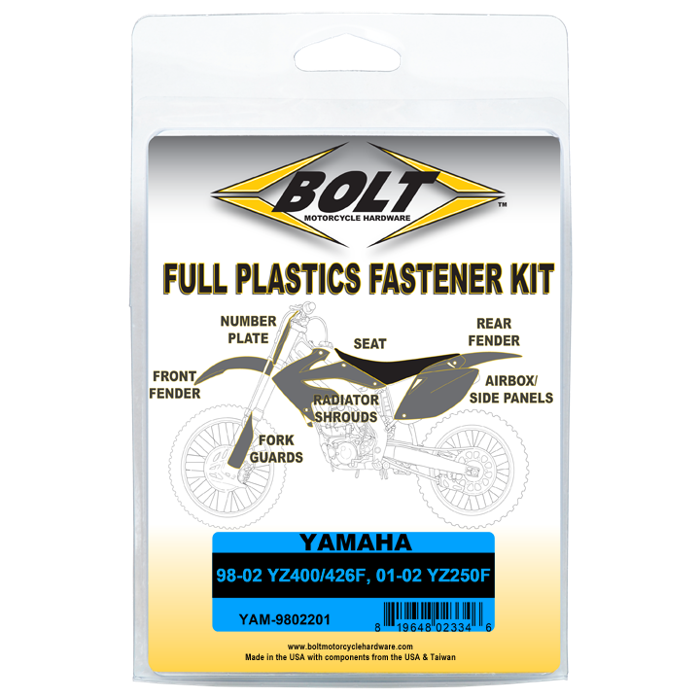 BOLT Yamaha Body Work Fastener Kit (Part Number YAM-9802201)