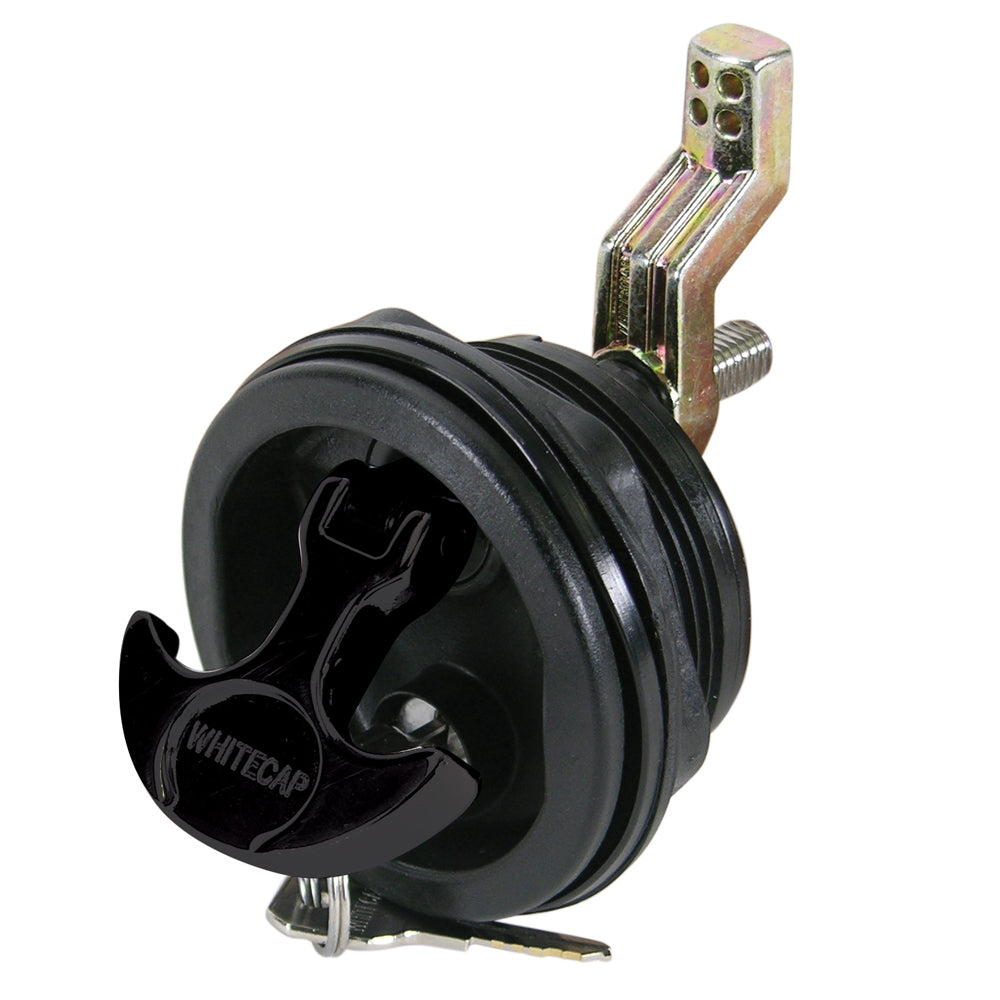 Whitecap T-Handle Latch - Nylon Black/Black with Locking Mechanism, Part #3226BC