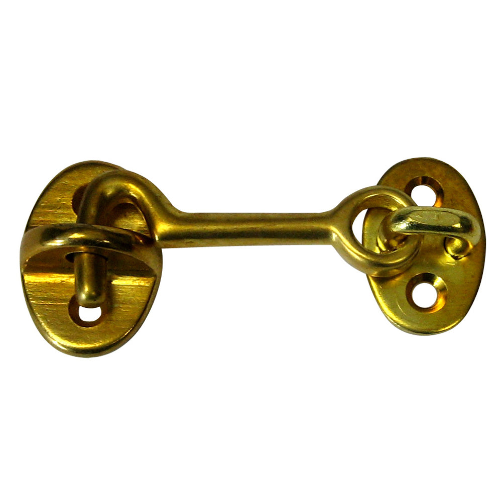 Whitecap Cabin Door Hook - Polished Brass, 2 Inches - Part S-1401BC