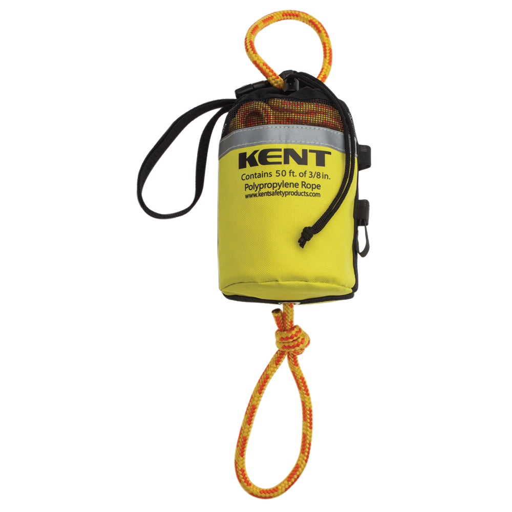 Onyx Outdoor Commercial Rescue Throw Bag - 50 Feet with Reflective Material and Glowstick Attachment