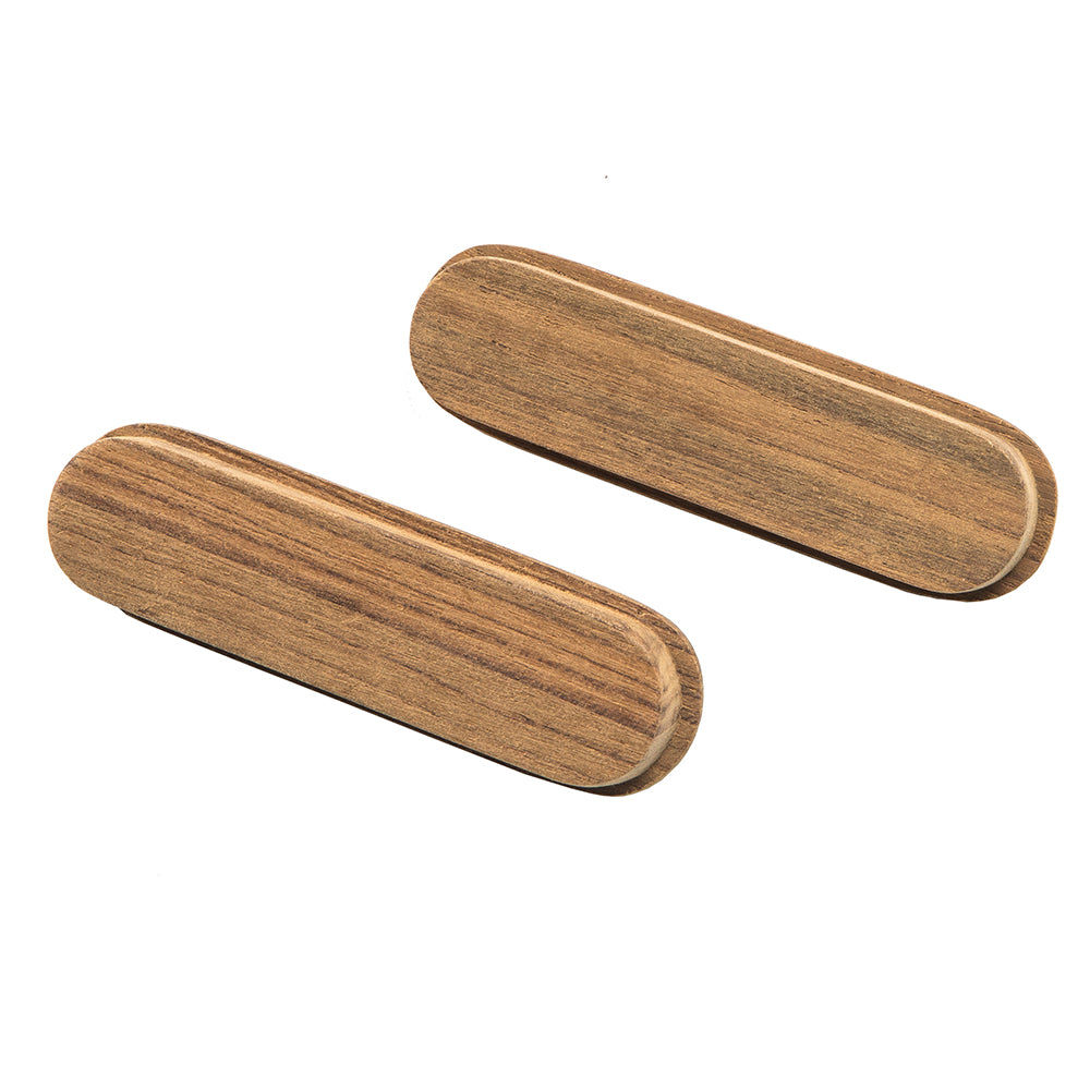 Whitecap Teak Oblong Drawer Pull - 4-1/16 Inch Length, 2 Pack