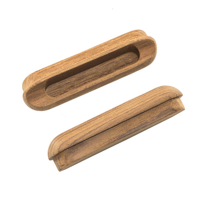 Whitecap Teak Oblong Drawer Pull - 4-1/16 Inch Length, 2 Pack