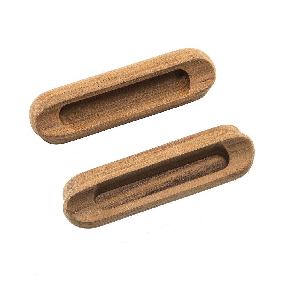 Whitecap Teak Oblong Drawer Pull - 4-1/16 Inch Length, 2 Pack