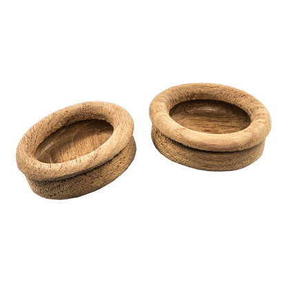 Whitecap Teak Round Drawer Pull - 1-3/8 Inch Diameter, Recess Mount, 2 Pack