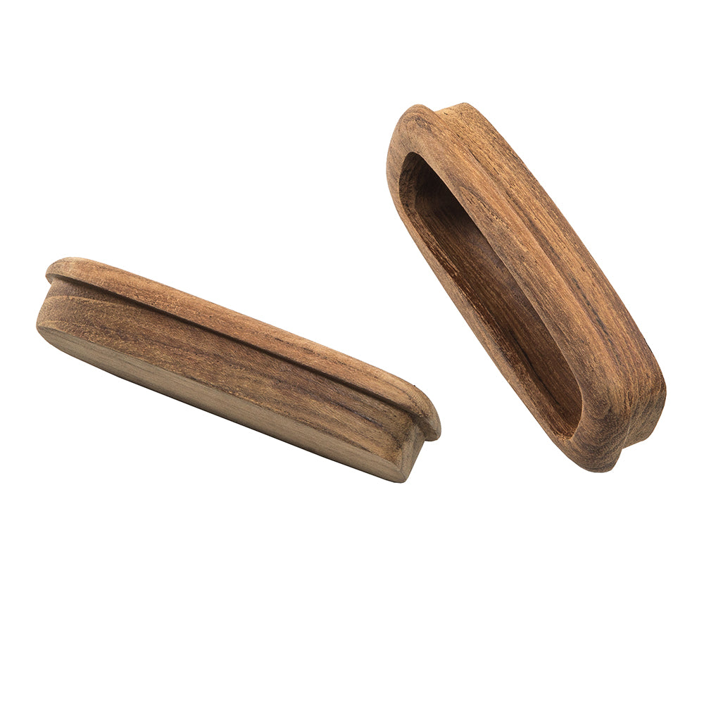 Whitecap 60135-A Teak Rectangular Drawer Pull – 3-1/4 Inch Length, 2 Pack
