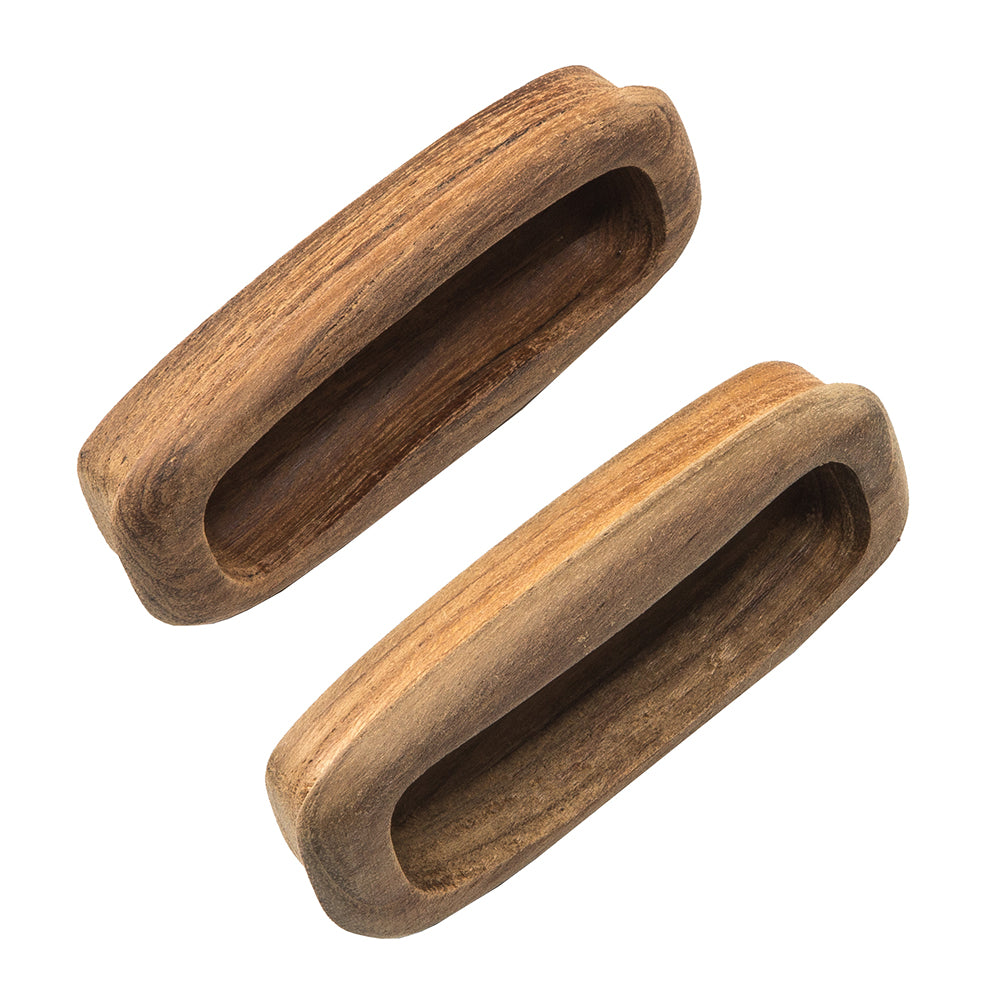 Whitecap 60135-A Teak Rectangular Drawer Pull – 3-1/4 Inch Length, 2 Pack