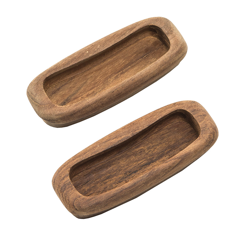 Whitecap 60135-A Teak Rectangular Drawer Pull – 3-1/4 Inch Length, 2 Pack