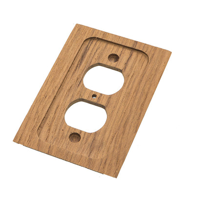 Whitecap Teak Outlet Cover and Receptacle Plate, Part Number 60170