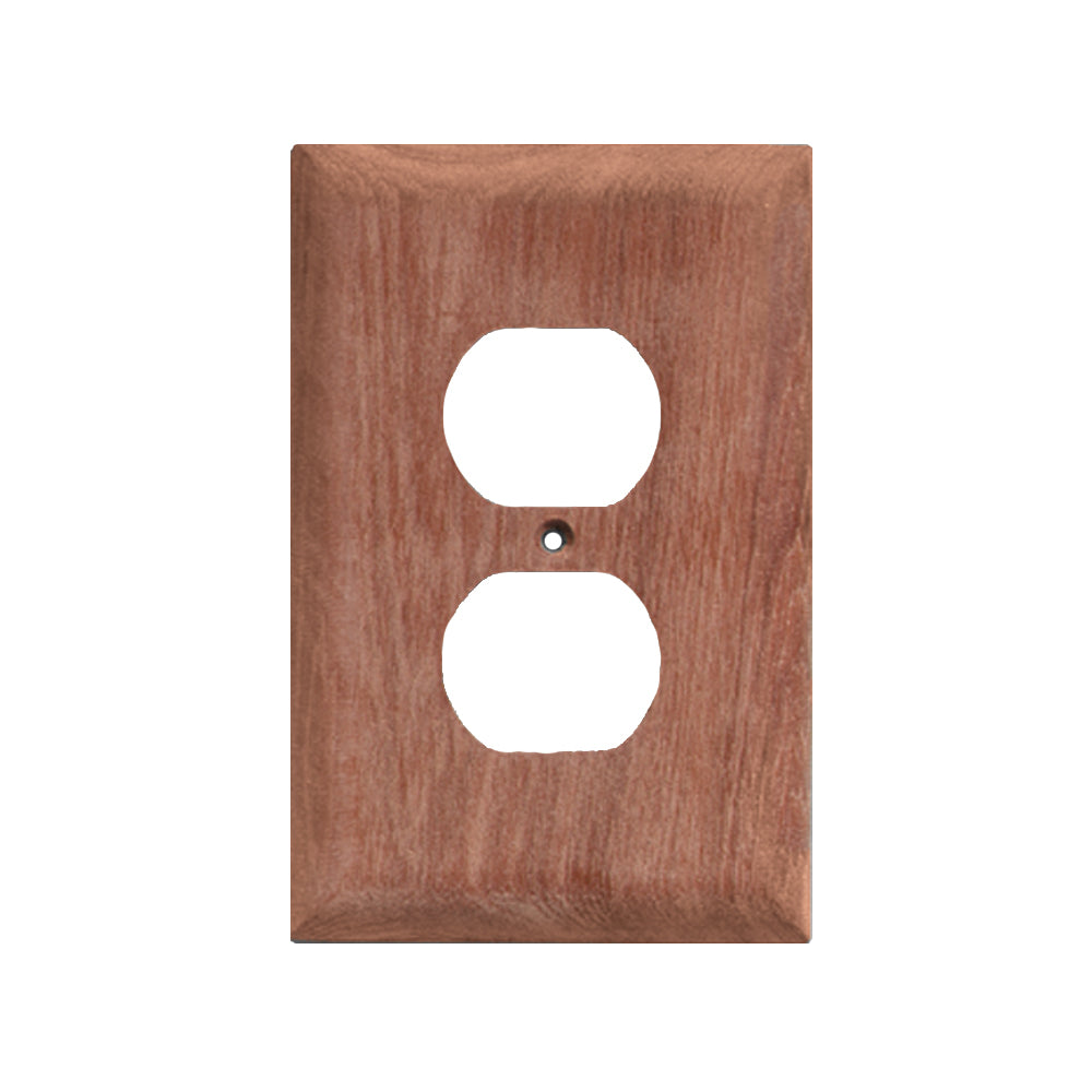 Whitecap Teak Outlet Cover and Receptacle Plate, Part Number 60170