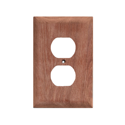 Whitecap Teak Outlet Cover and Receptacle Plate, Part Number 60170