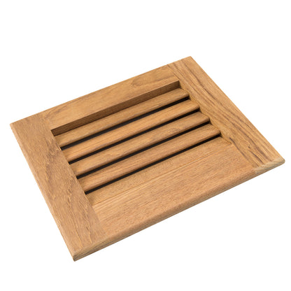 Whitecap Teak Louvered Insert - 7-1/2 x 9-1/8 inches, 3/4 inch depth