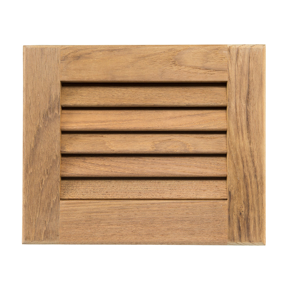 Whitecap Teak Louvered Insert - 7-1/2 x 9-1/8 inches, 3/4 inch depth