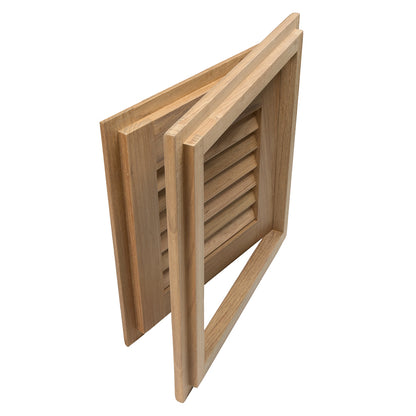 Whitecap Teak Louvered Door & Frame - Right Hand 12 x 12 Inches