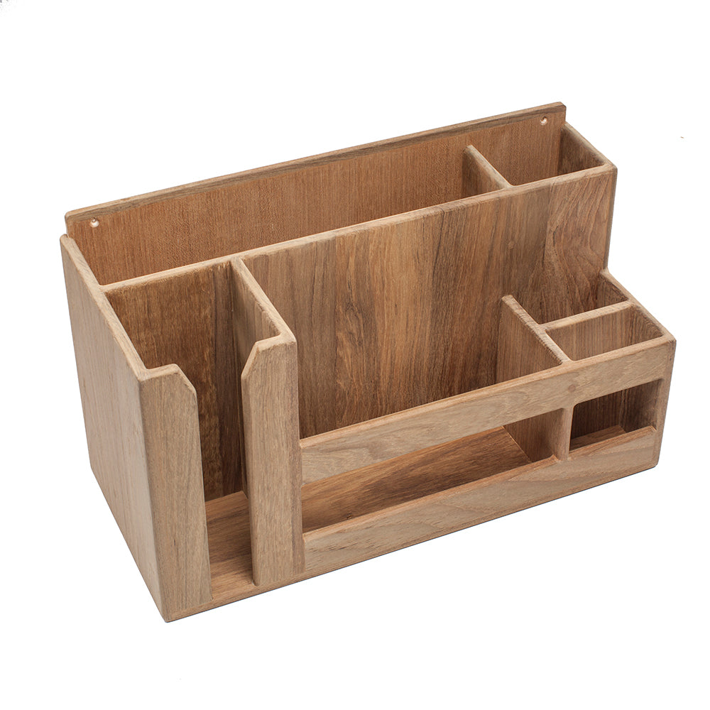 Whitecap Teak Dish, Cup, and Utensil Holder - Part #62404