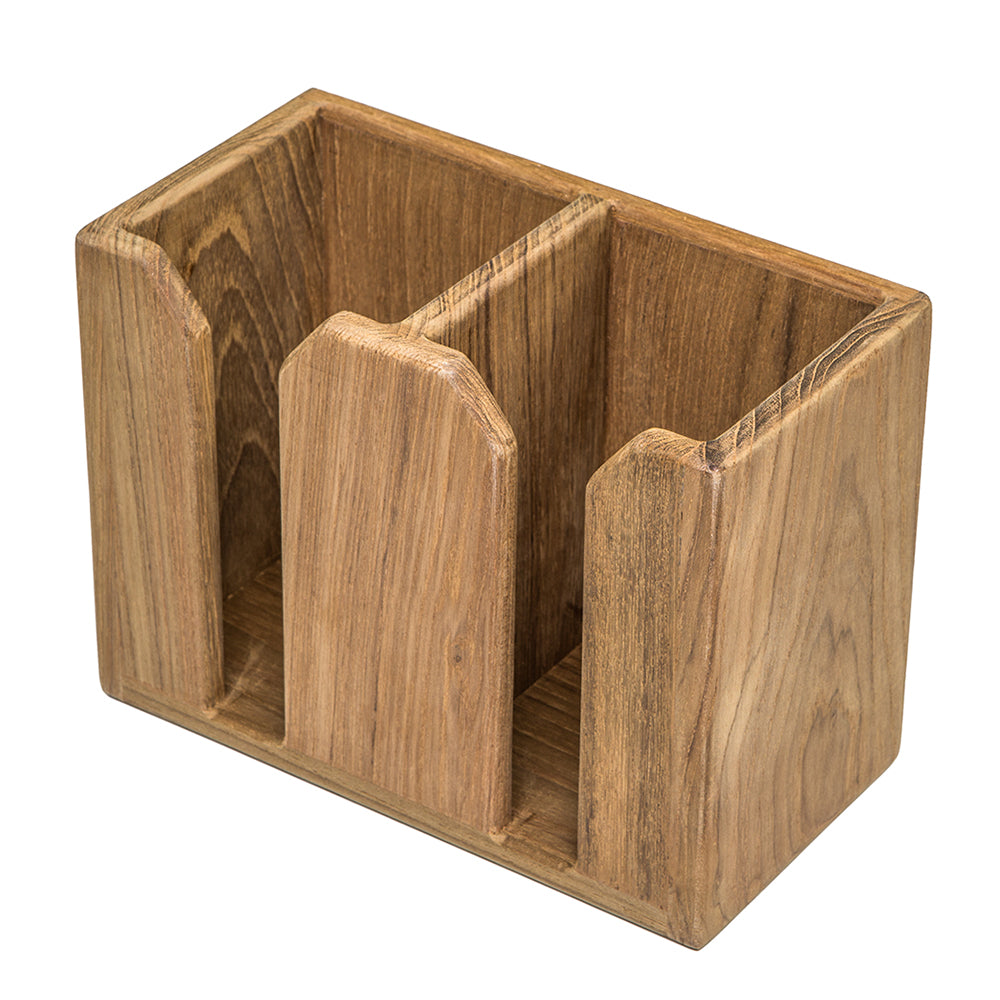 Whitecap Teak Two-Bottle Rack with Part Number 62620 for Secure Wall Mounting