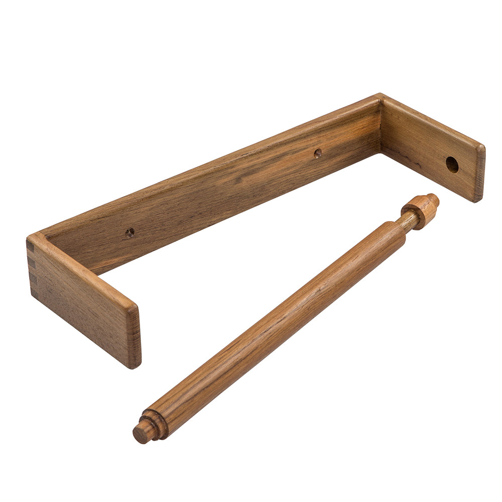 Whitecap Teak Wall-Mount Paper Towel Holder with Spring-Loaded Bar - Part 62442