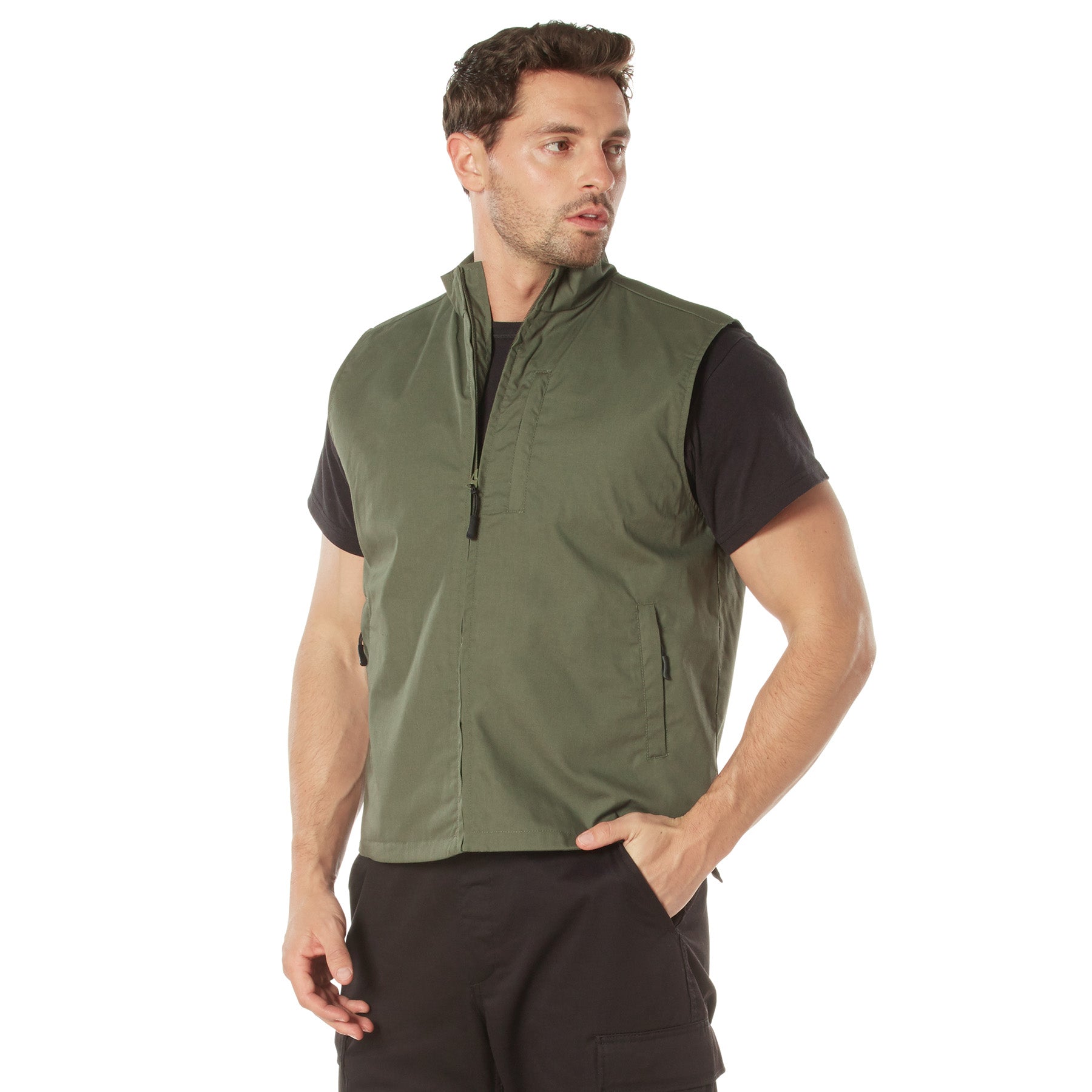 Rothco Undercover Travel Vest Olive Drab Size M - Discreet Storage & Comfortable Fit