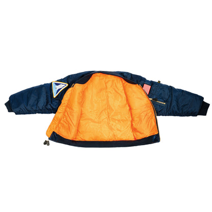 Rothco Kids NASA MA-1 Flight Jacket Size Large – Reversible Space Explorer Bomber with Patches and Water-Resistant Outer Shell
