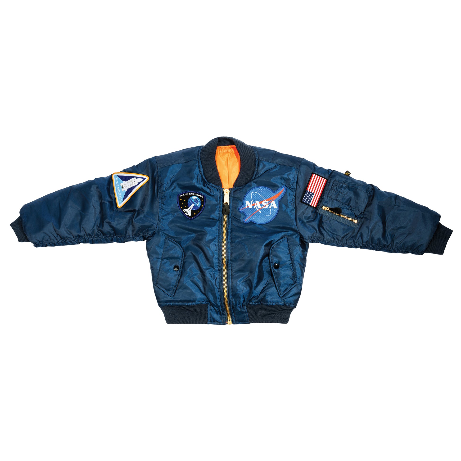 Rothco Kids NASA MA-1 Flight Jacket Size XL – Reversible Space-Themed Bomber Jacket for Children
