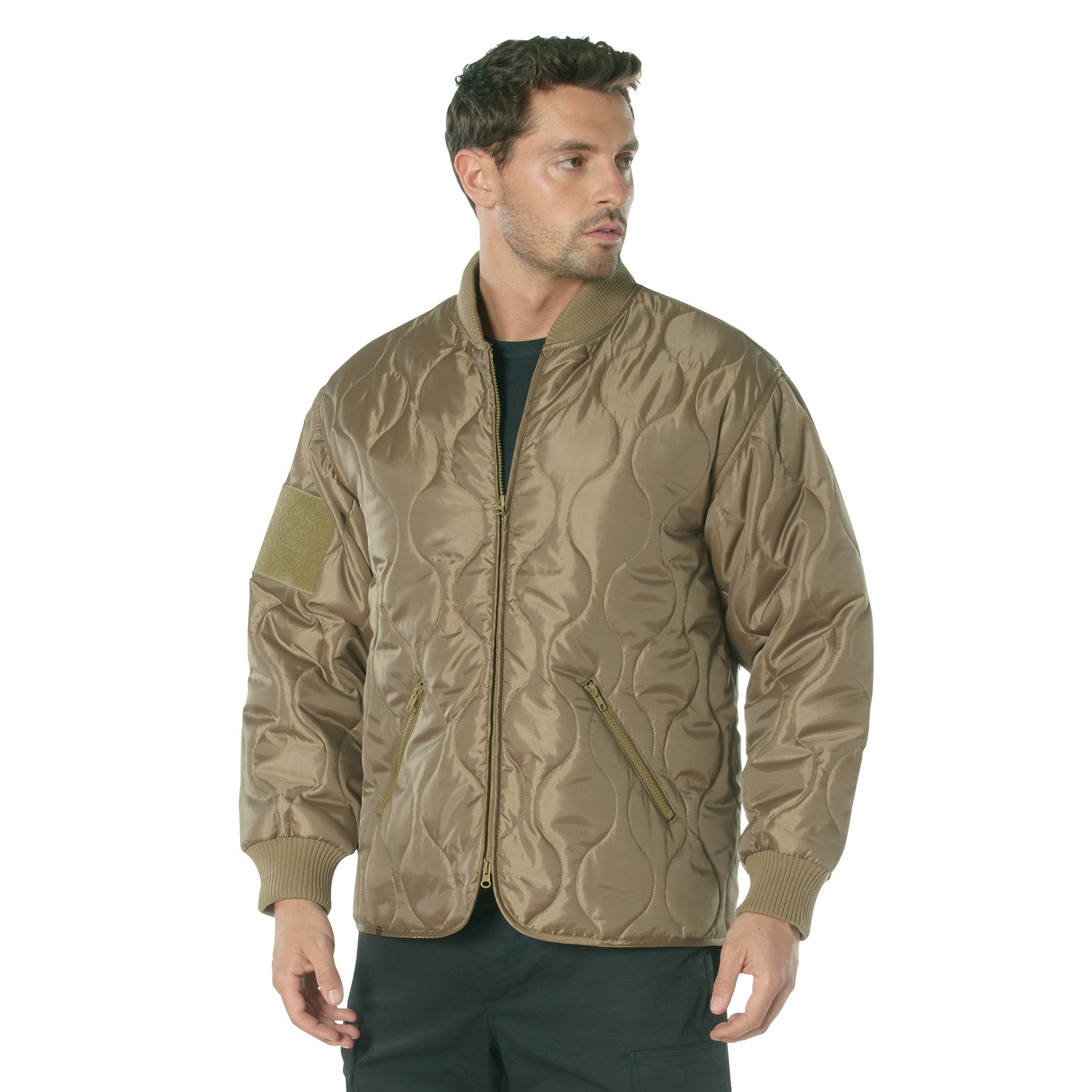 Rothco Concealed Carry Quilted Woobie Jacket 2XL in Coyote Brown with Reinforced Pockets