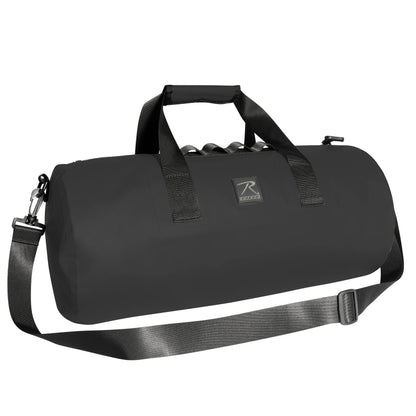 Rothco Waveguard Waterproof Duffle Bag Black – 20L Capacity, Heavy-Duty Waterproof Vinyl with Tension-Locked Zippers