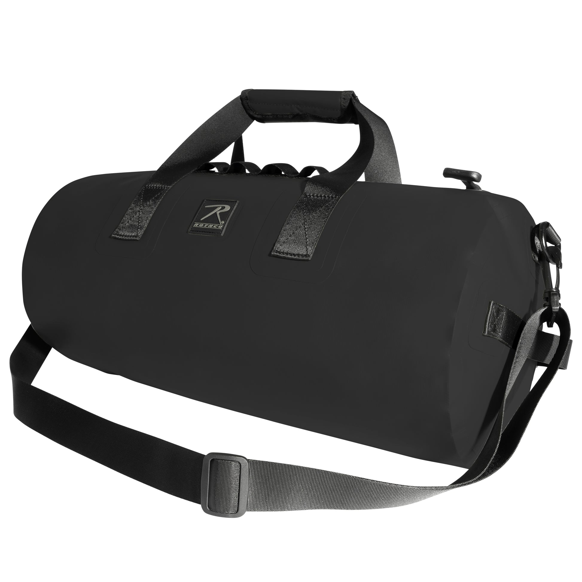 Rothco Waveguard Waterproof Duffle Bag Black – 20L Capacity, Heavy-Duty Waterproof Vinyl with Tension-Locked Zippers