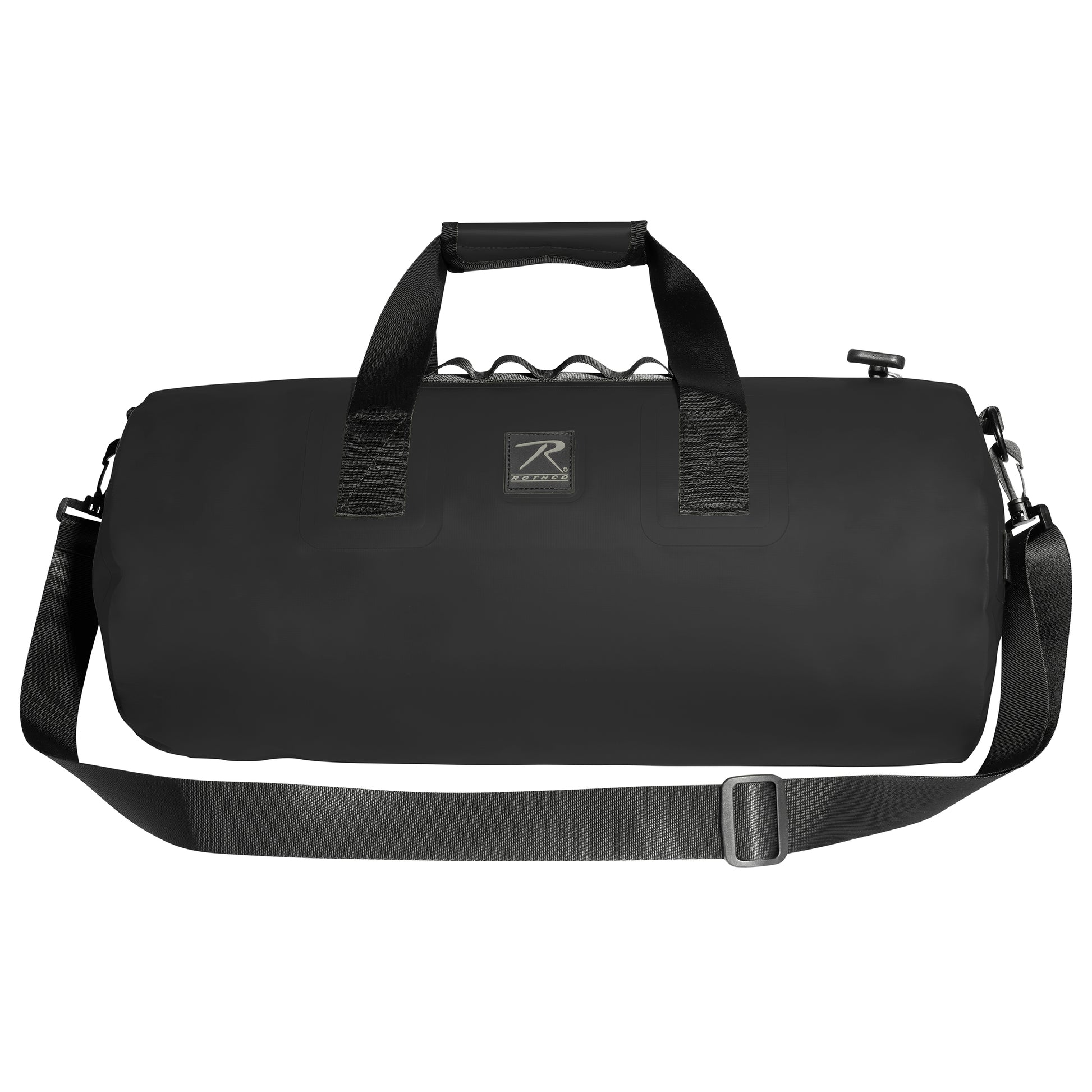 Rothco Waveguard Waterproof Duffle Bag Black – 20L Capacity, Heavy-Duty Waterproof Vinyl with Tension-Locked Zippers