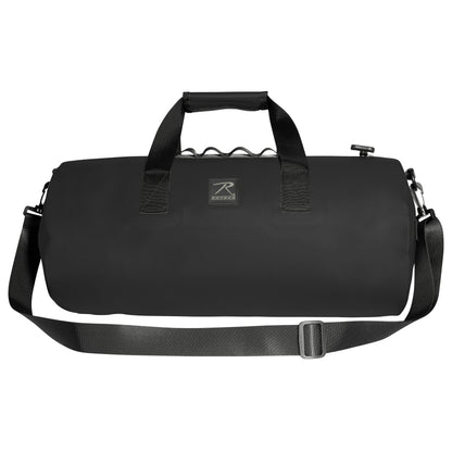 Rothco Waveguard Waterproof Duffle Bag Black – 20L Capacity, Heavy-Duty Waterproof Vinyl with Tension-Locked Zippers