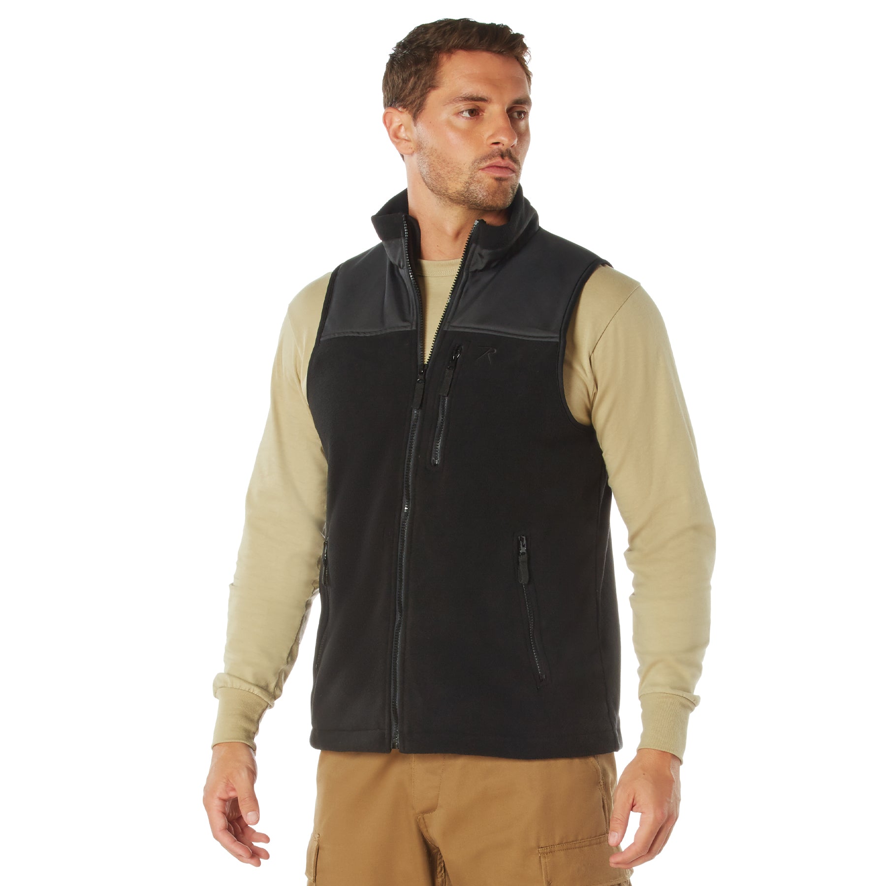 Rothco Spec Ops Tactical Fleece Vest in Black, Size Medium