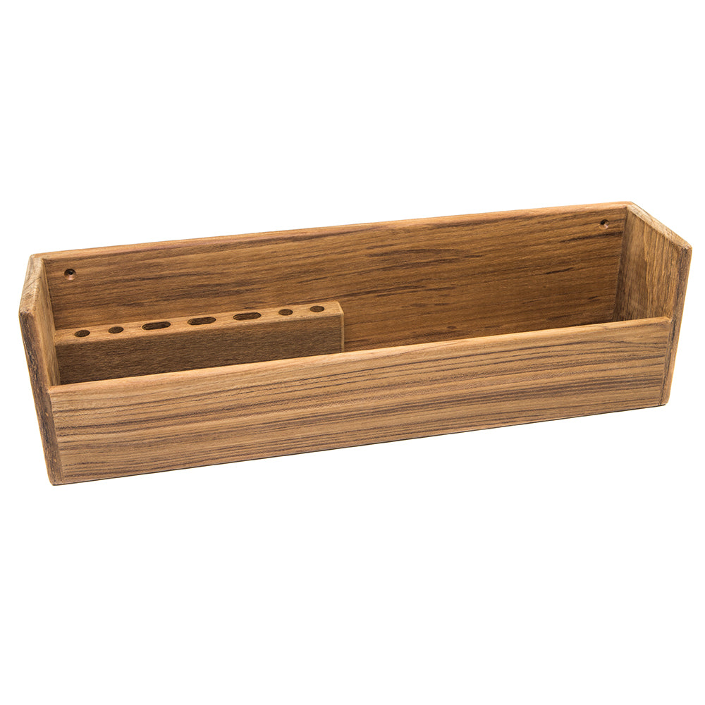 Whitecap Teak Navigation Rack - Part Number 62532, Durable Marine Storage Solution