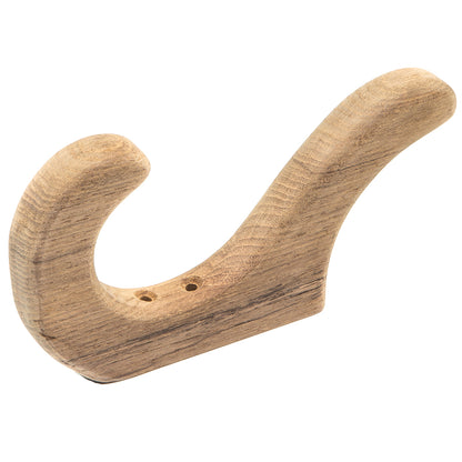 Whitecap Teak Utility Hook – Sturdy Wall-Mount Hook for Clothing, Hats, and Gear