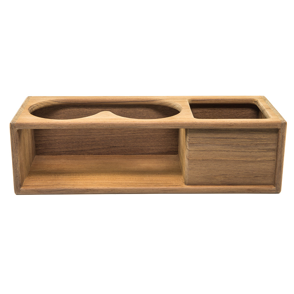 Whitecap Teak Two Insulated Drink and Binocular Rack with Tray - Part 62616