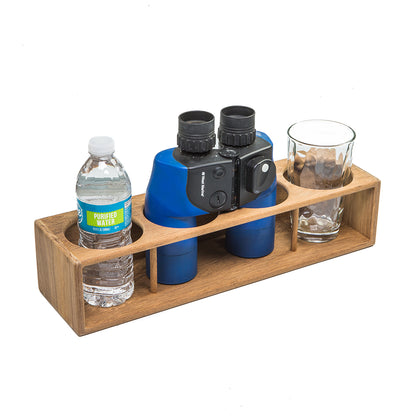 Whitecap Teak Four Insulated Drink and Binocular Rack - Part #62634