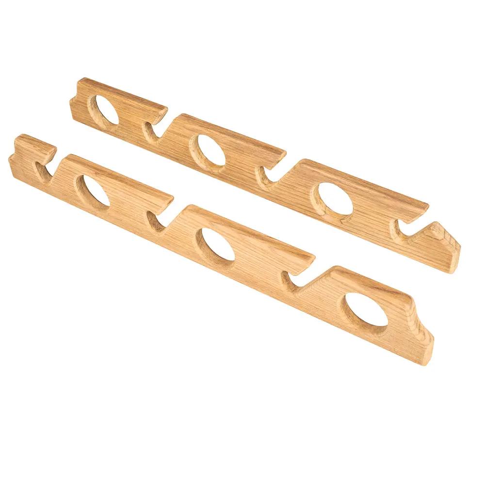 Whitecap Teak Six-Rod Storage Rack Pair - Durable Marine-Grade Storage Solution by Whitecap