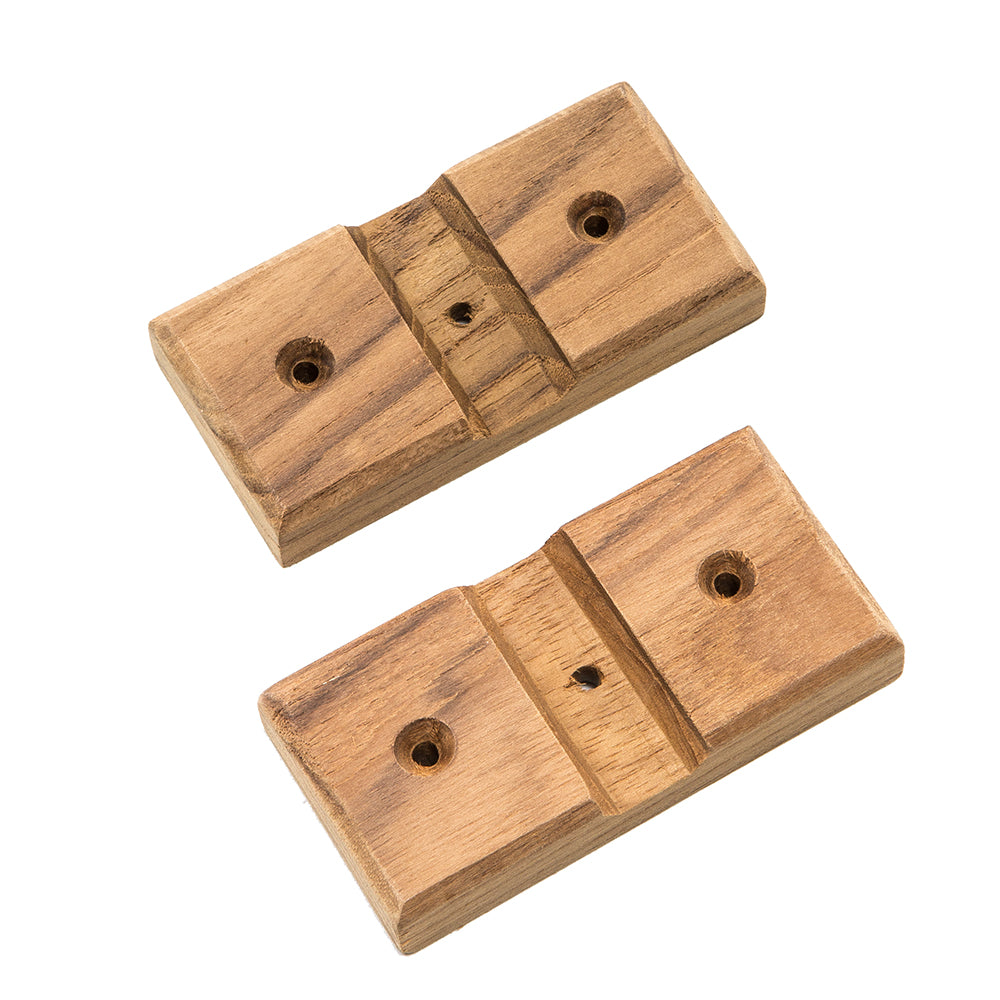 Whitecap Teak Rod Storage Rack Mounting Brackets - Pair for Fishing Boat Storage