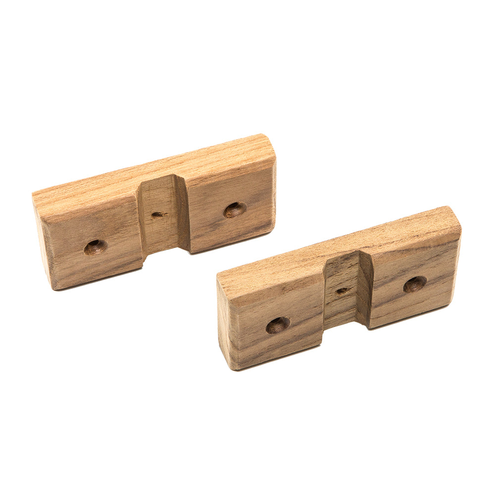 Whitecap Teak Rod Storage Rack Mounting Brackets - Pair for Fishing Boat Storage